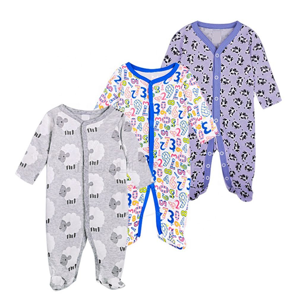 Sleepsuit Bayi 3in1 TUTUP KAKI Jumsuit Bayi Lengan Panjang Kaki Tutup BC-09001