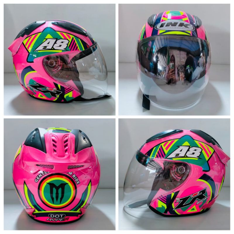 HELM MOTIF R9 HALF FACE INK TERLARIS GARANSI TERMURAH ORIGINAL MERK FNY
