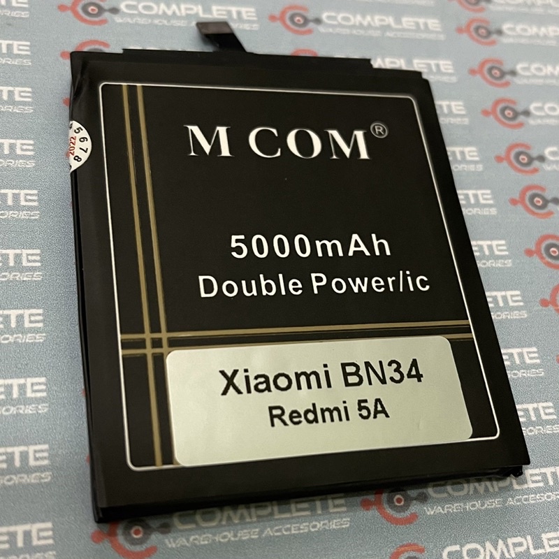 BATERAI REDMI BN34 BN 34 BN-34 REDMI 5A MCOM DOUBLE POWER 5000 MAH