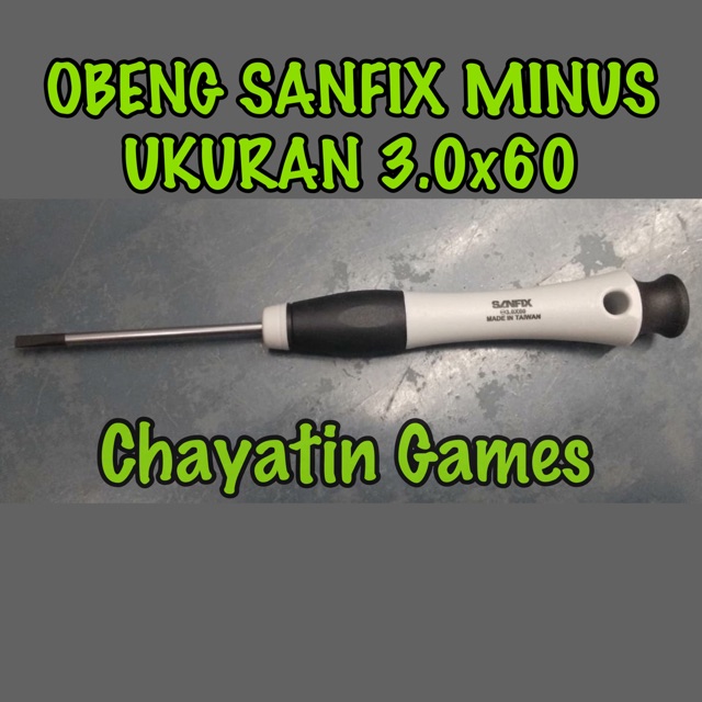 OBENG SANFIX MINUS UKURAN 3.0x60 Made in TAIWAN