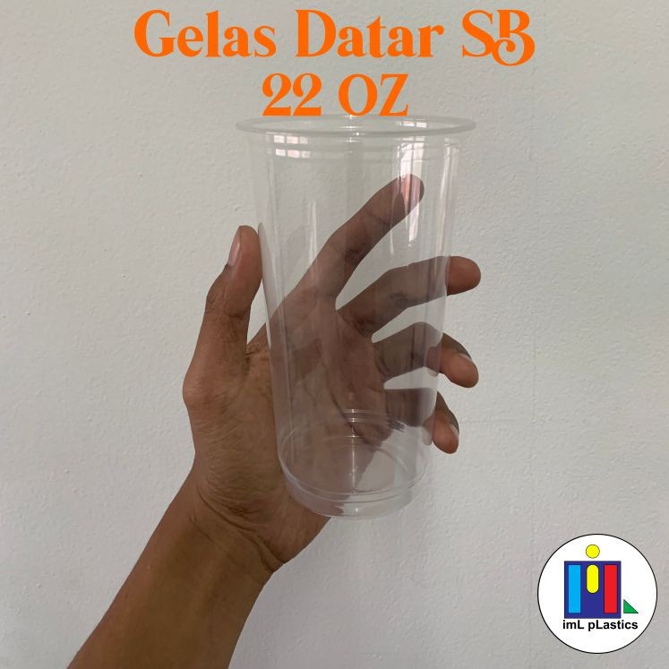 Gelas Oz/Gelas Plastik/Gelas Datar/Gelas Super Bubble Uk. 22 - 50pcs