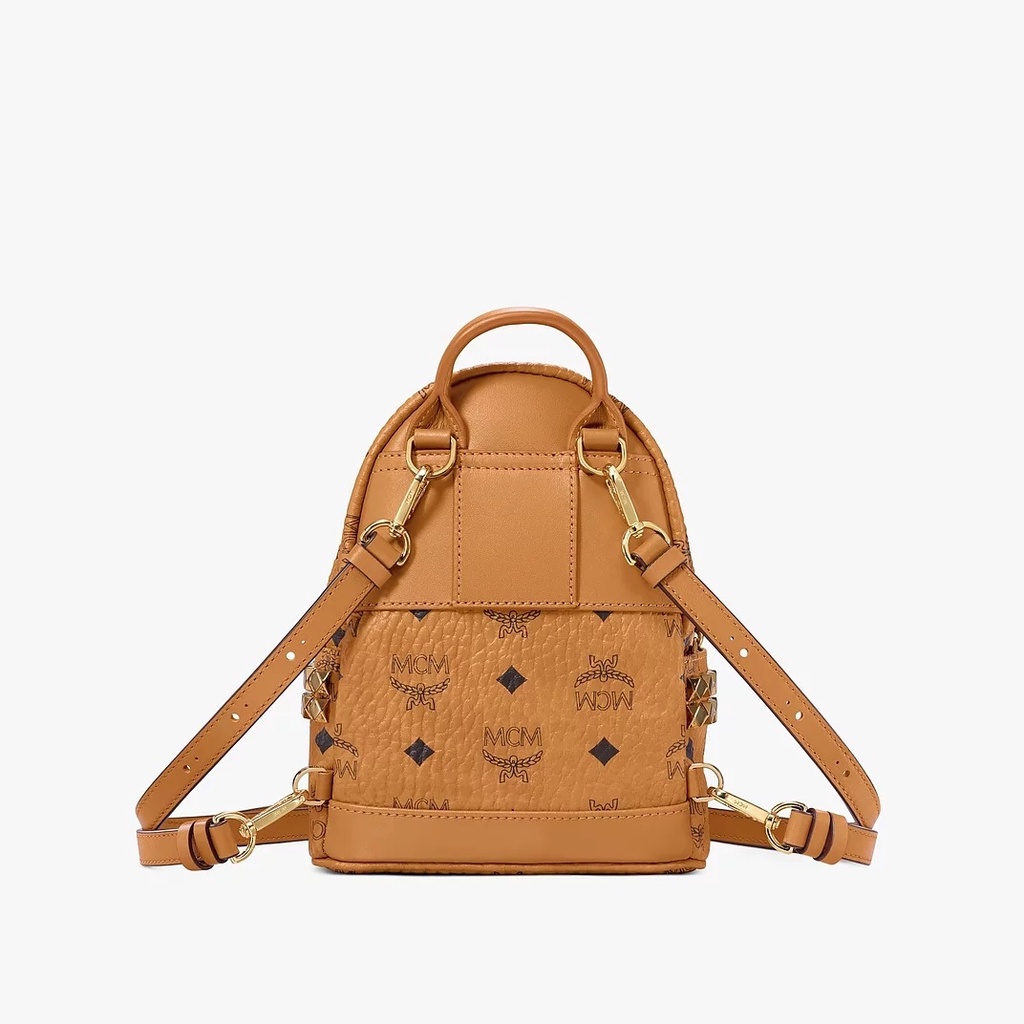 MCM Mini Bebeboo Backpack Cognac (16.5 x 20) 100% Authentic