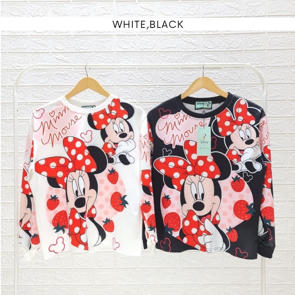 3415 kaos sweater minnie dazzling import