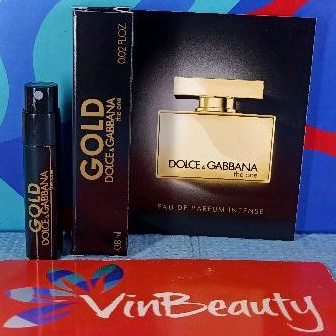 Vial Parfum OriginaL Dolce &amp; Gabbana The One Gold EDP Intense 0.8 ml For Women Murah