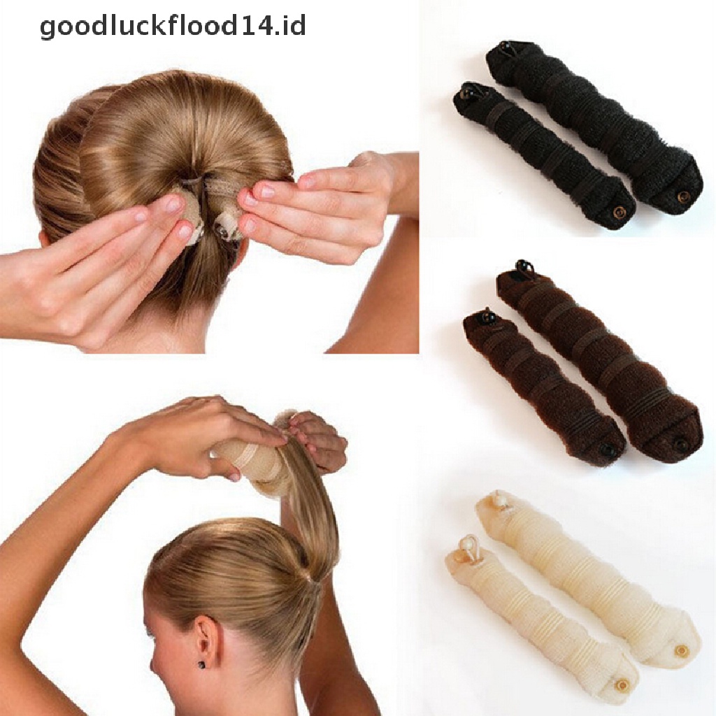 [OOID] 1pcs Sponge Hair Styling Donut Bun Maker Magic Former Ring Shaper Styler Tool ID