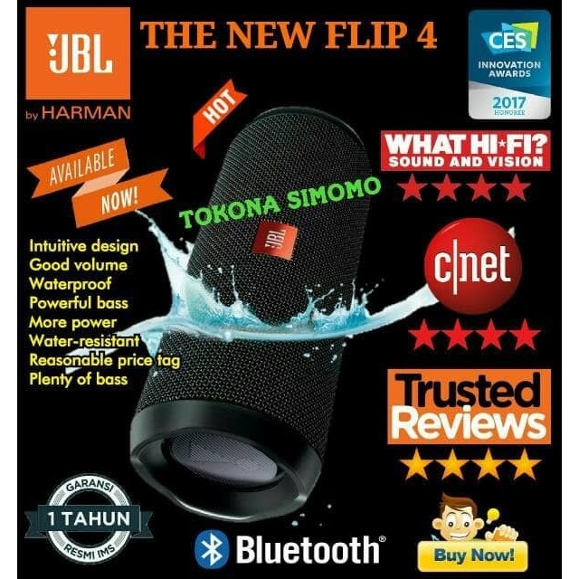 PROMO JBL FLIP 4 / FLIP4 Waterproof Portable Bluetooth Speaker Original MURAH