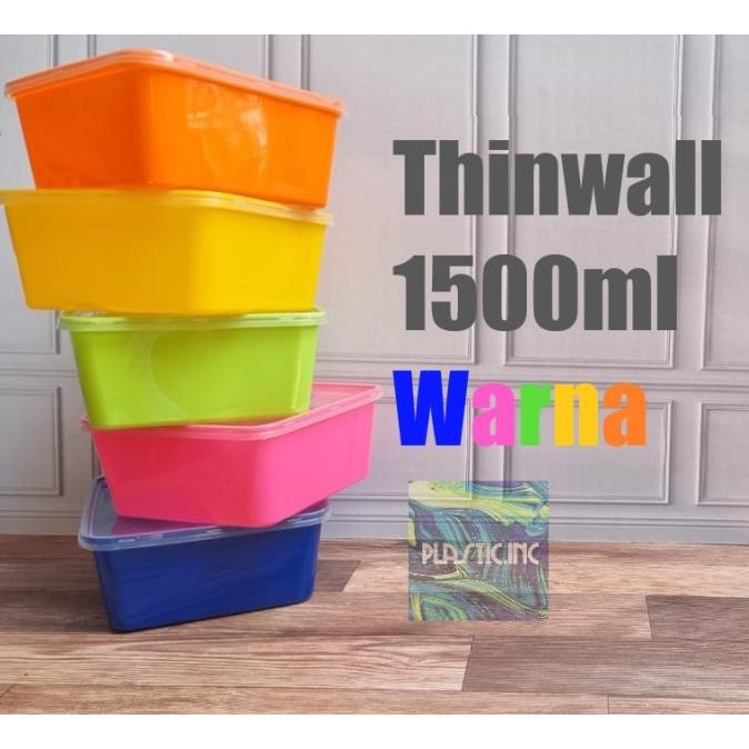 Thinwall 1500 ml Warna/Box Kotak Plastik/Kotak Plastik/Thinwall 1500ml
