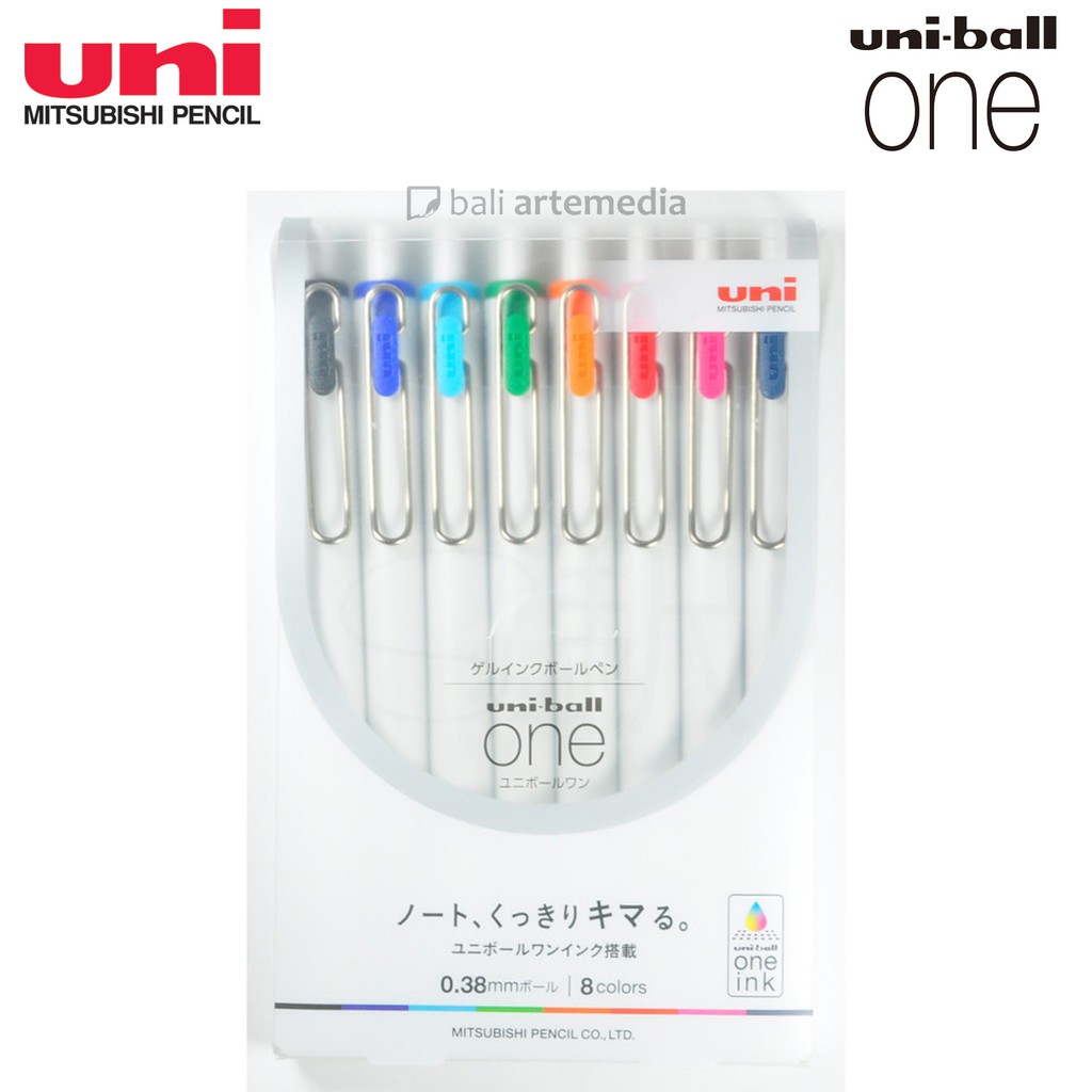 Uni Ball One Gel Ink 8 Color Set