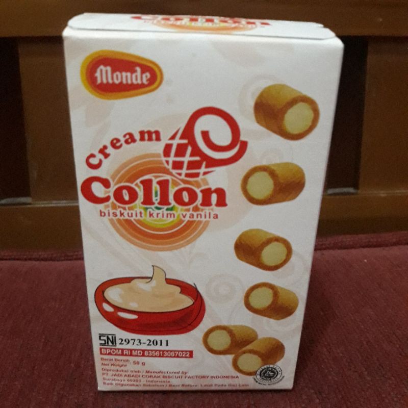 

Monde Collon Rasa Vanilla | Biskuit krim vanilla | biskuit kering