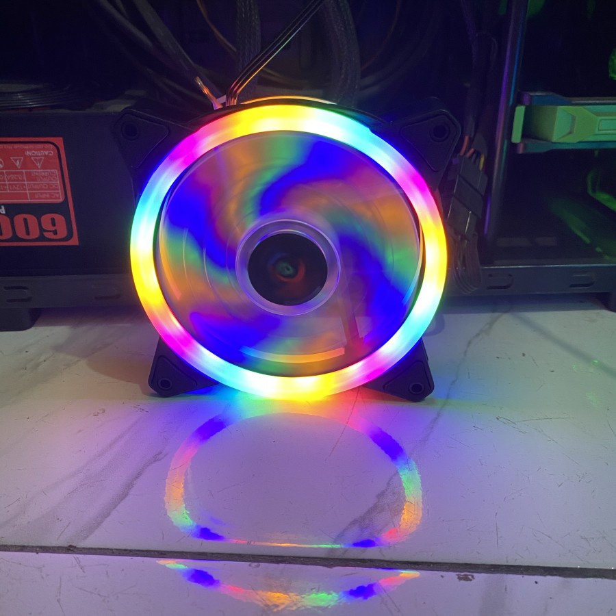 Motospeed RGB Static Fan Casing 12CM Double RING LED - Fan Case