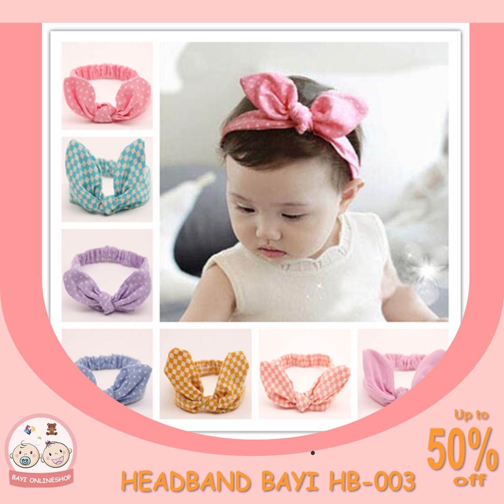 HB 003 Headband Baby/ headband bayi/ Bandana Bayi / Bando Bayi / Bandana Anak / Bando Anak / Headband Anak / Headband Baby Girl New Born/ Bukan Little Palmerhaus Classic Round Knot