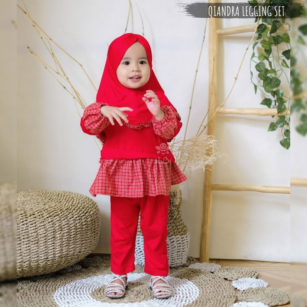 Baju Muslim Anak Perempuan - Setelan Baju Muslim Anak Perempuan - Gamis Kaos Anak  - Qiandra