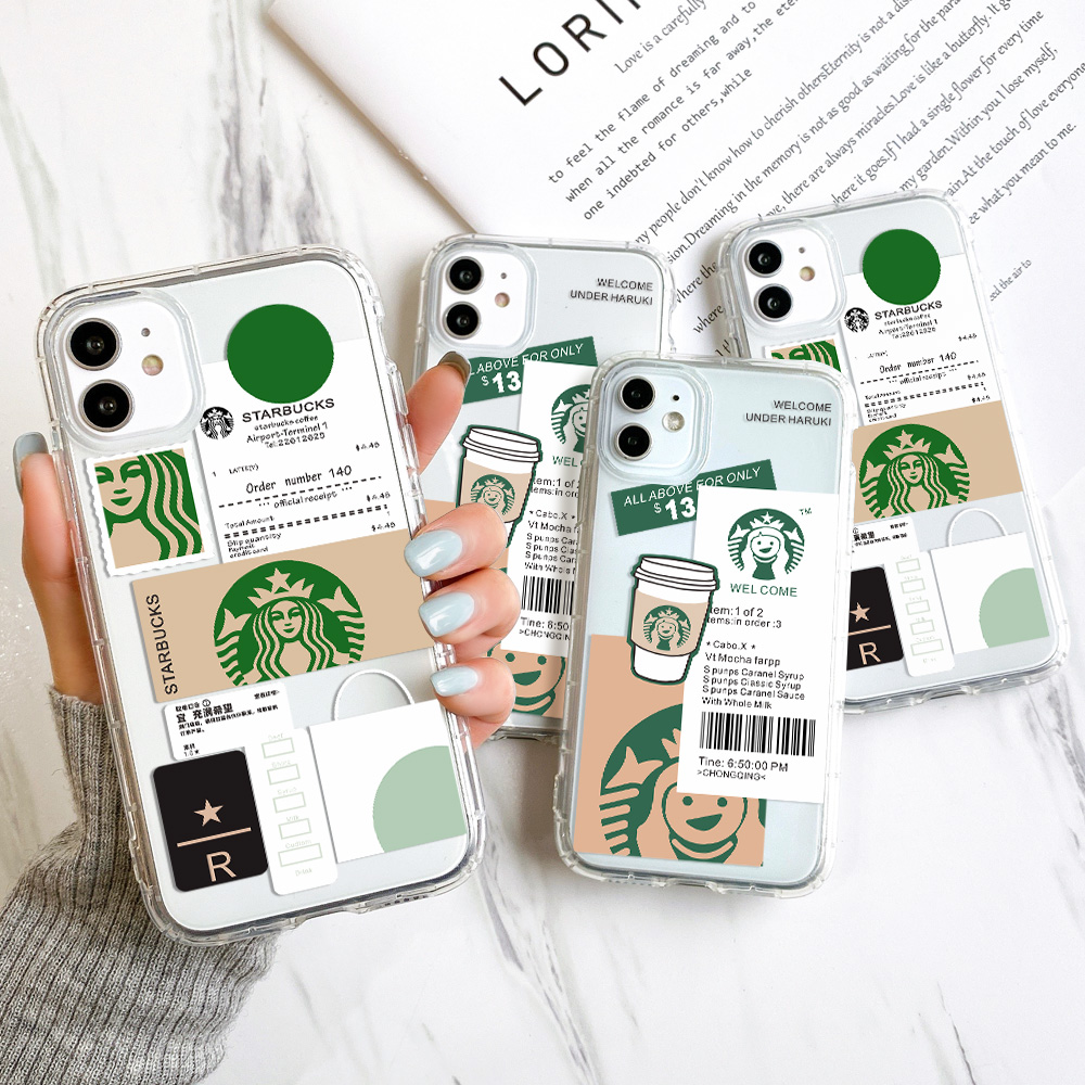 iPhone case 6 6plus 7plus 8 plus 7 8 X XS XR XSMAX 11 11pro 11promax 12 12pro 12promax clear cover Starbucks popular style transparent shockproof