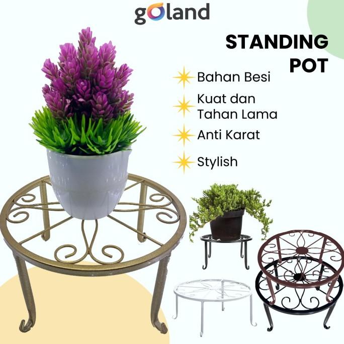 Goland Alas Pot Bunga Besi Stand Pot Bunga Besi Murah