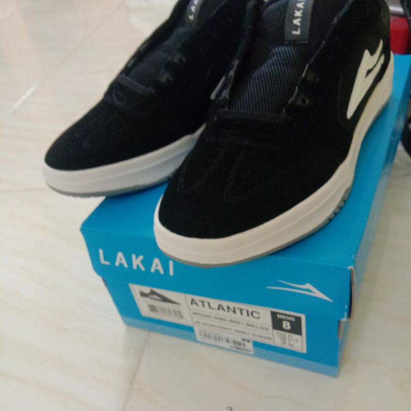 SEPATU LAKAI ATLANTIC BLACK/GREY SUEDE