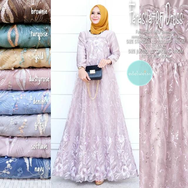 Gamis Kondangan Super Jumbo xxxl Ld 130cm Farasya Dress #95 Gamis Brukat Jumbo Gamis Lebaran Terbaru Dress Muslimah Gaun Pesta Gamis Seragam Pernikahan Outfit Bridesmaid Gamis Broklat Jumbo Wanita xxxl Outfit Kondangan Wedding Dresses Modern Warna Rose