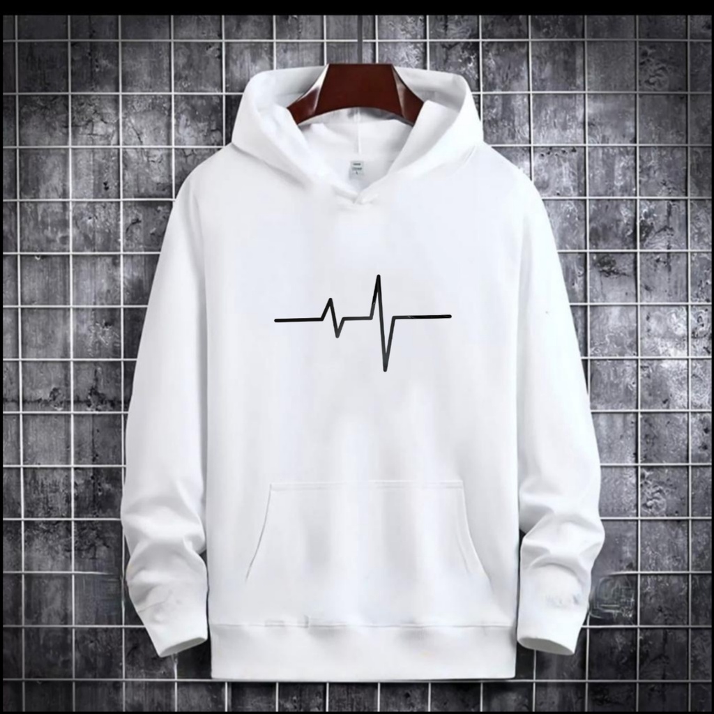 SWEATER HOODIE DENYUT JANTUNG / HOODIE MURAH / HOODIE PRIA DAN WANITA / UNISEX / HOODIE PRINTING