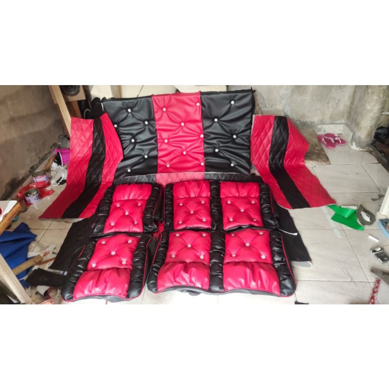 Bungkus Jok/Sarung Jok Mobil Pick Up L300 model Sofa Kancing