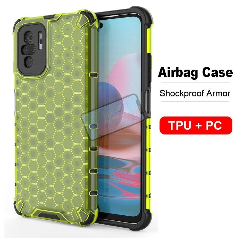 Case Xiaomi Redmi Note 10 Clear Bees Series Honeycomb Original Redmi Note 10 Case