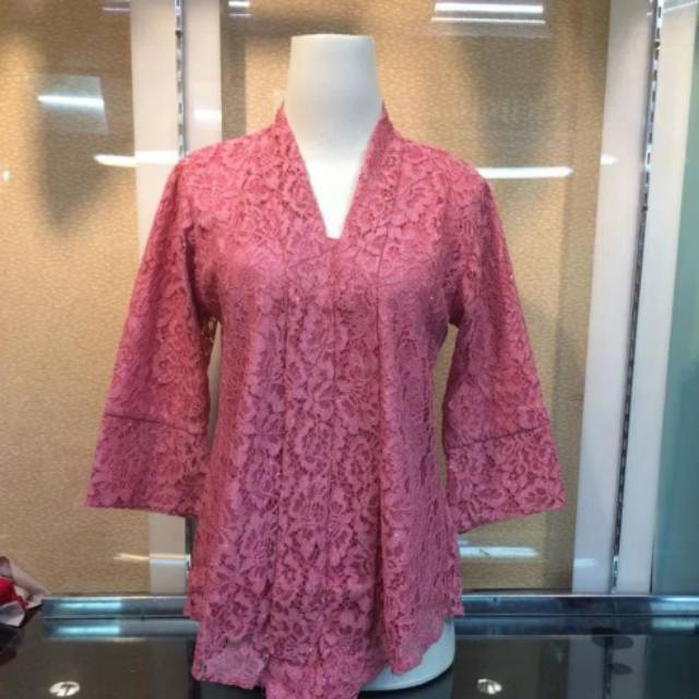 Atasan brokat floy/brokat kebaya floy/kebaya pink/maron/gold/nevy