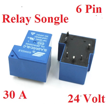 Relay riley Songle Kodok PCB 24V 30A 6Pin 6 pin SLA-24VDC-SL-C