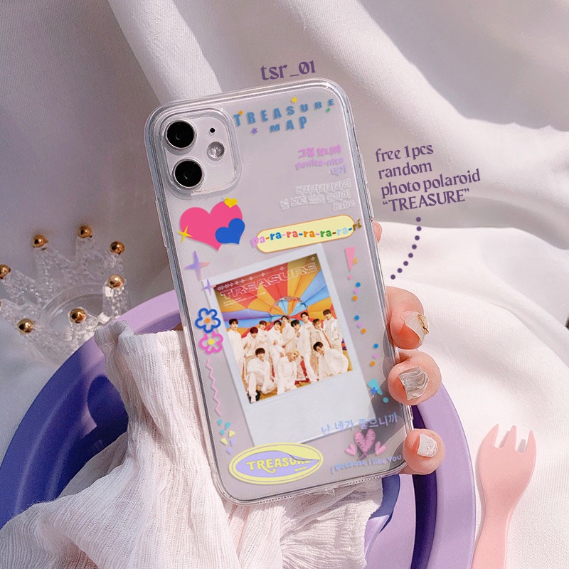 Custom Case for Polaroid TREASURE DARARI KPOP Casing Softcase for Iphone or Android Anticrack / Clea