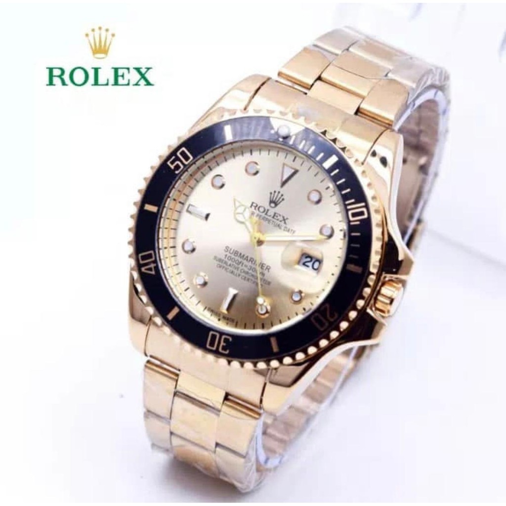 PA JAM TANGAN PRIA ROLEX SUBMARINER DATE SPORT TANGGAL  IMPOR  MURAH STAINLESS STEEL RX015