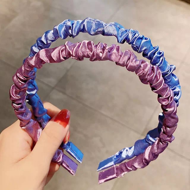 Bando Kerut Wanita Gaya Korea Aksesoris Fashion/ Bandana Scrunchie Korea Aneka Warna Tmall88