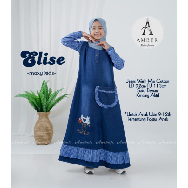 Elise Maxy Jeans Anak Jeans Premium Gamis Jeans Anak Gamis Anak Busana Muslim Anak Shopee Indonesia