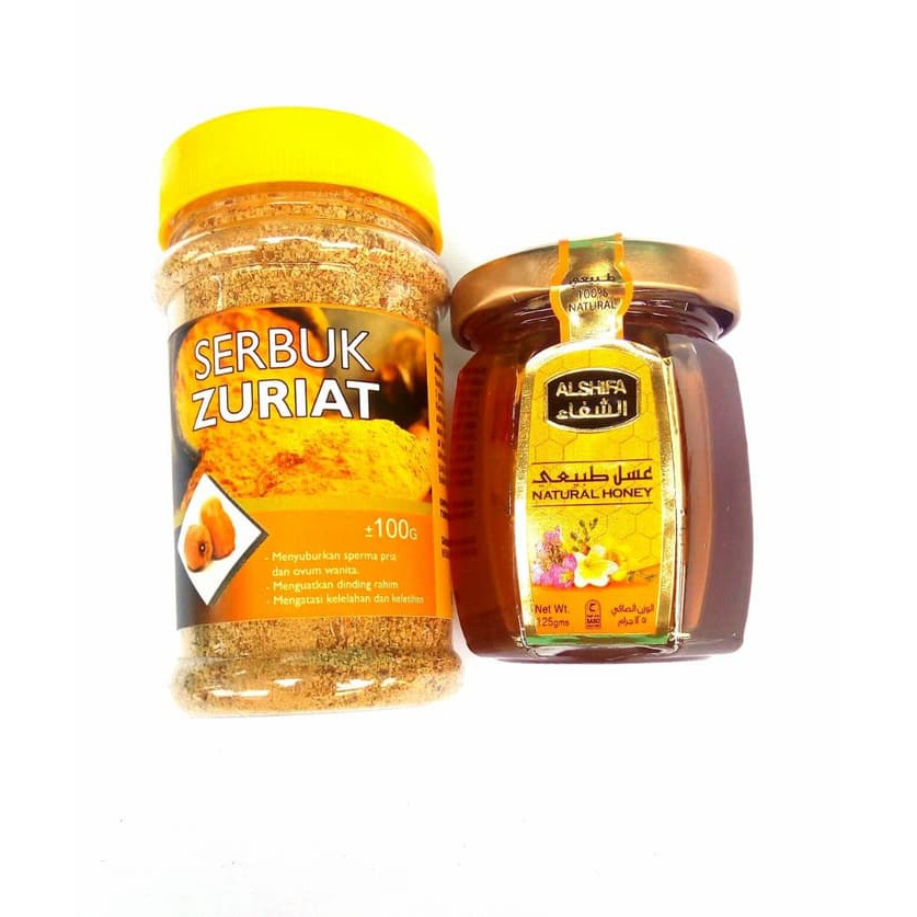 

Bubuk buah Zuriat 100gr madu alshifa 125 gram