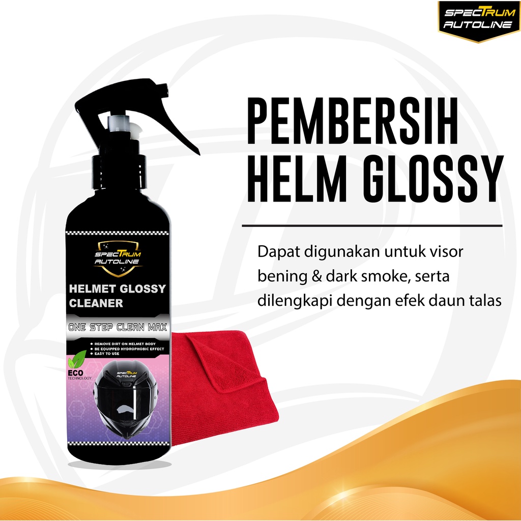 [ SPECTRUM ] HELM CLEANER PEMBERSIH HELM VISOR HYDROPHOBIC PEMBERSIH HELM GLOSSY FREE LAP MICROFIBER