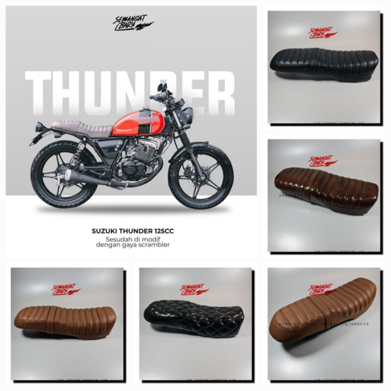 JOK JAPSTYLE, SCRAMBLER KHUSUS THUNDER 125 TANPA ROMBAK RANGKA TENGAH.