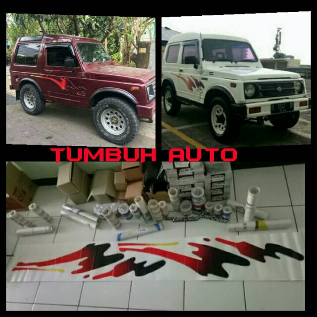 Sticker Stiker Striping List Body Katana Freeland Mobil Katana Gx Dx Bri 4x2 4x4 Long Short Jimny