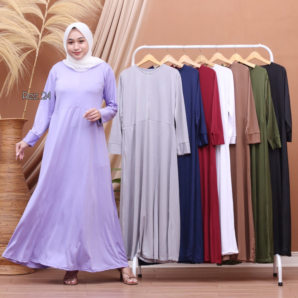 Gamis Polos Jersey LD 110 Busui Terlaris