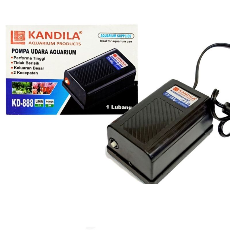 PROMO MURAH Mesin Airpump aerator gelembung udara lubang satu KANDILA KD 888