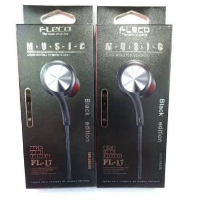 Headset Fleco FL-17 Black Edition Super Bass Premium Quality