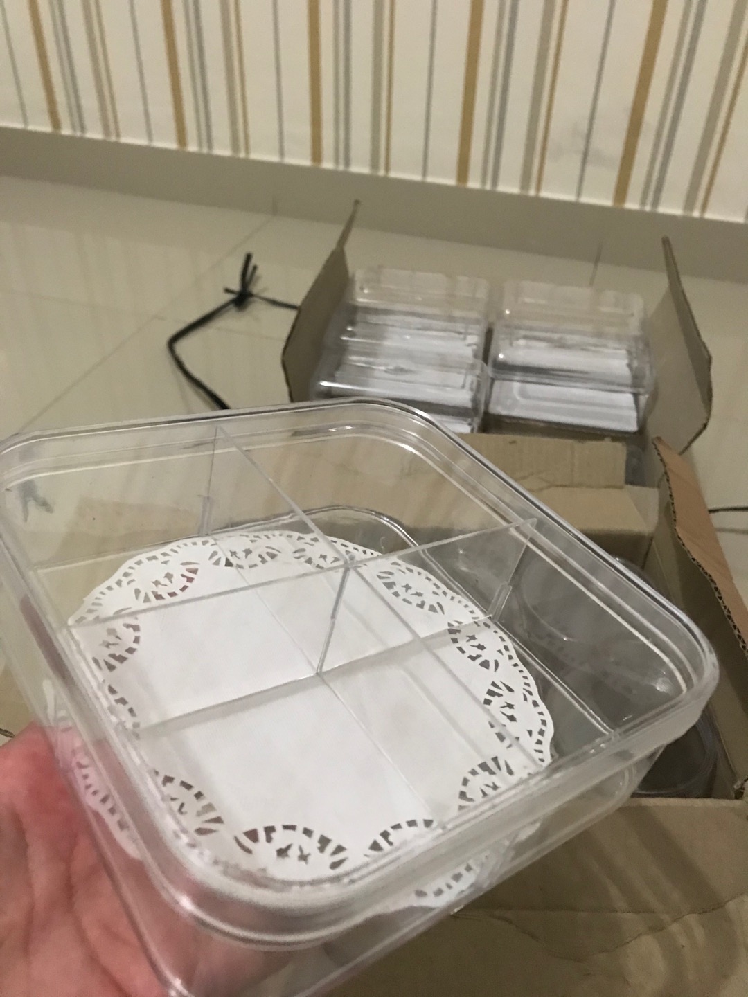 Toples Kue Kering Sekat 4 Nuai Sn 818/toples Lebaran