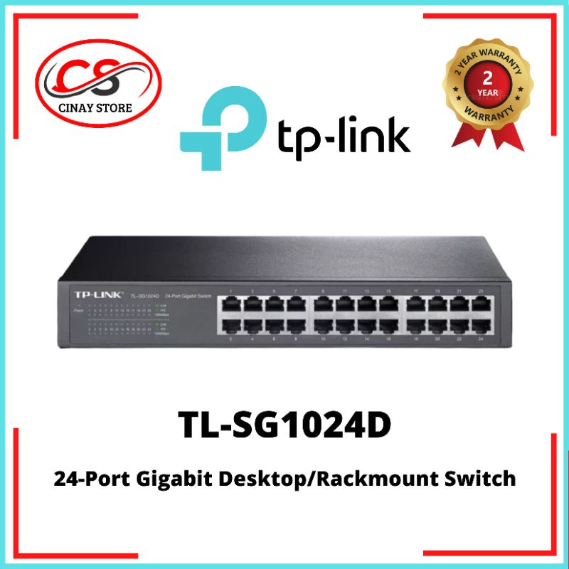 Jual TPLINK TLSG1024D Switch Hub 24Port Gigabit Desktop / Rackmount Shopee Indonesia