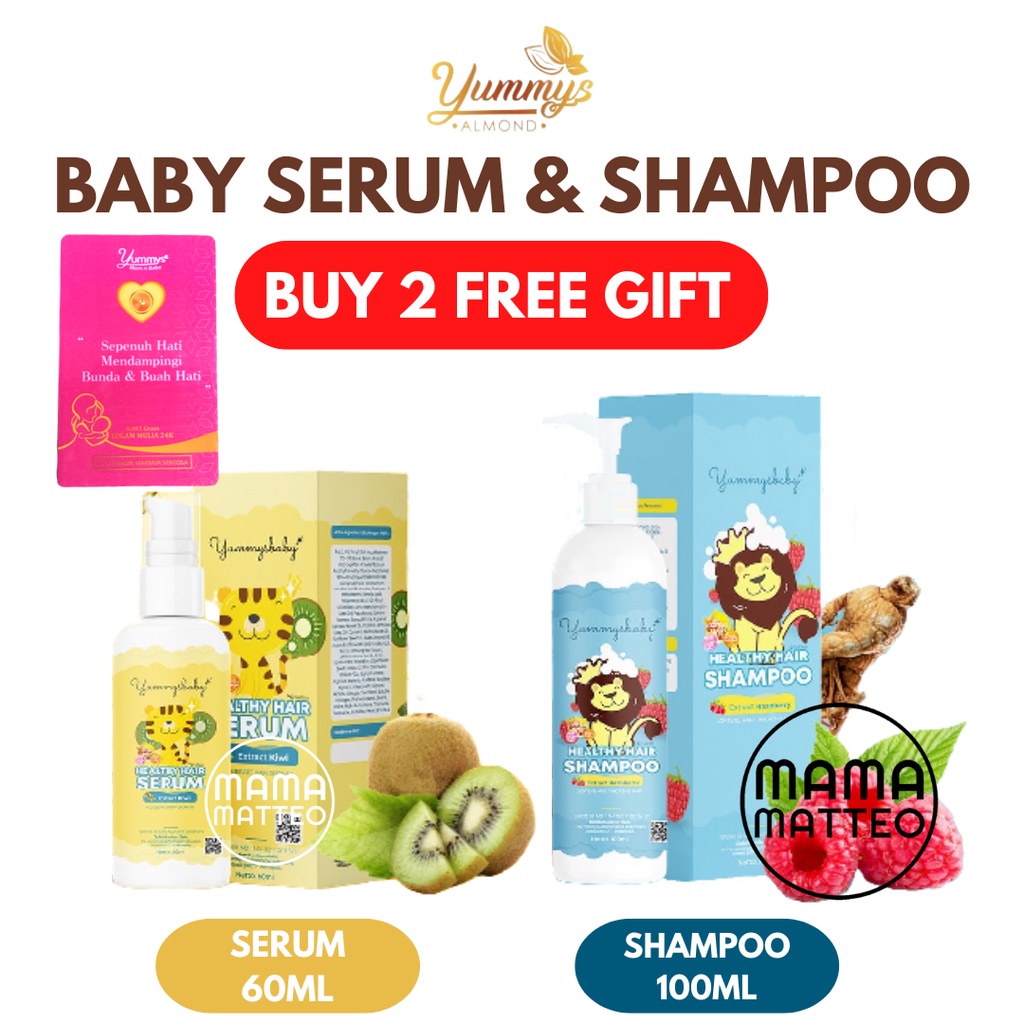 YUMMYS Baby Serum 60ML &amp; Shampoo 100ML / Serum &amp; Sampo Rambut / Penumbuh Rambut Bayi &amp; Anak