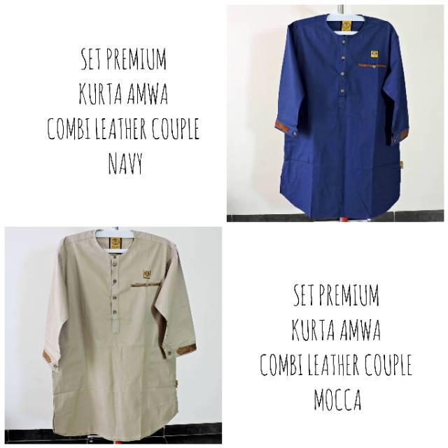 Setelan Premium Koko Kurta Amwa Combi Leather - COUPLE