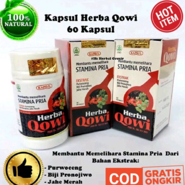 Herbal stamina pria kuat dan tahan lama mengobati eja*ulasi dini dengan kapsul herba qowi alami