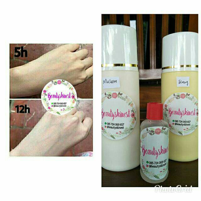 Hb lotion Pemutih badan super 3 hari putih