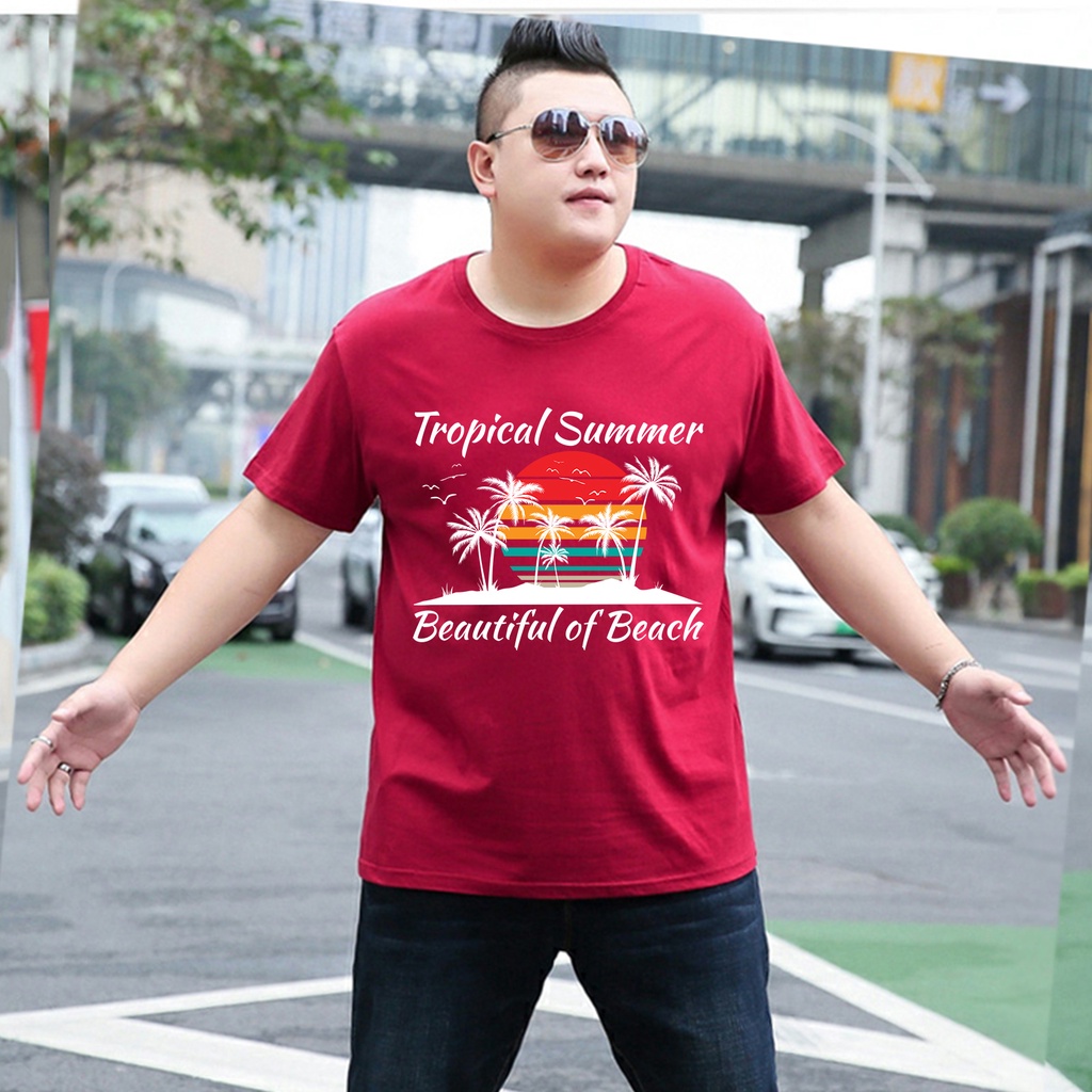 Baju Kaos Pria Jumbo Beach Tshirt Bigsize XL XXL Distro DTF