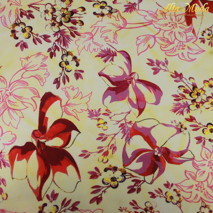 

Alta Moda Katun Motif Off White Motif Bunga Marron Ungu (1M)