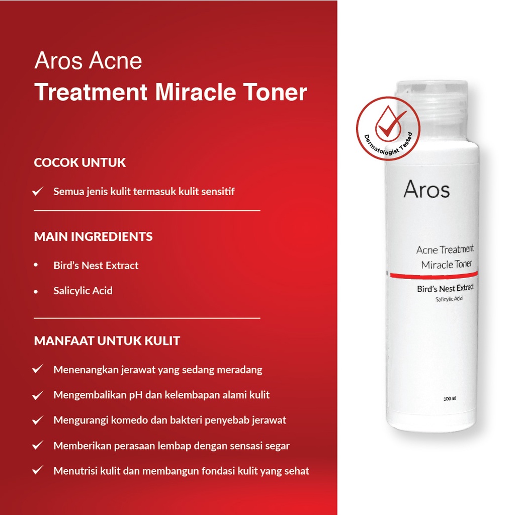 AROS Miracle Toner 100ml Acne Treatment Clarifying Toner Aros Skincare