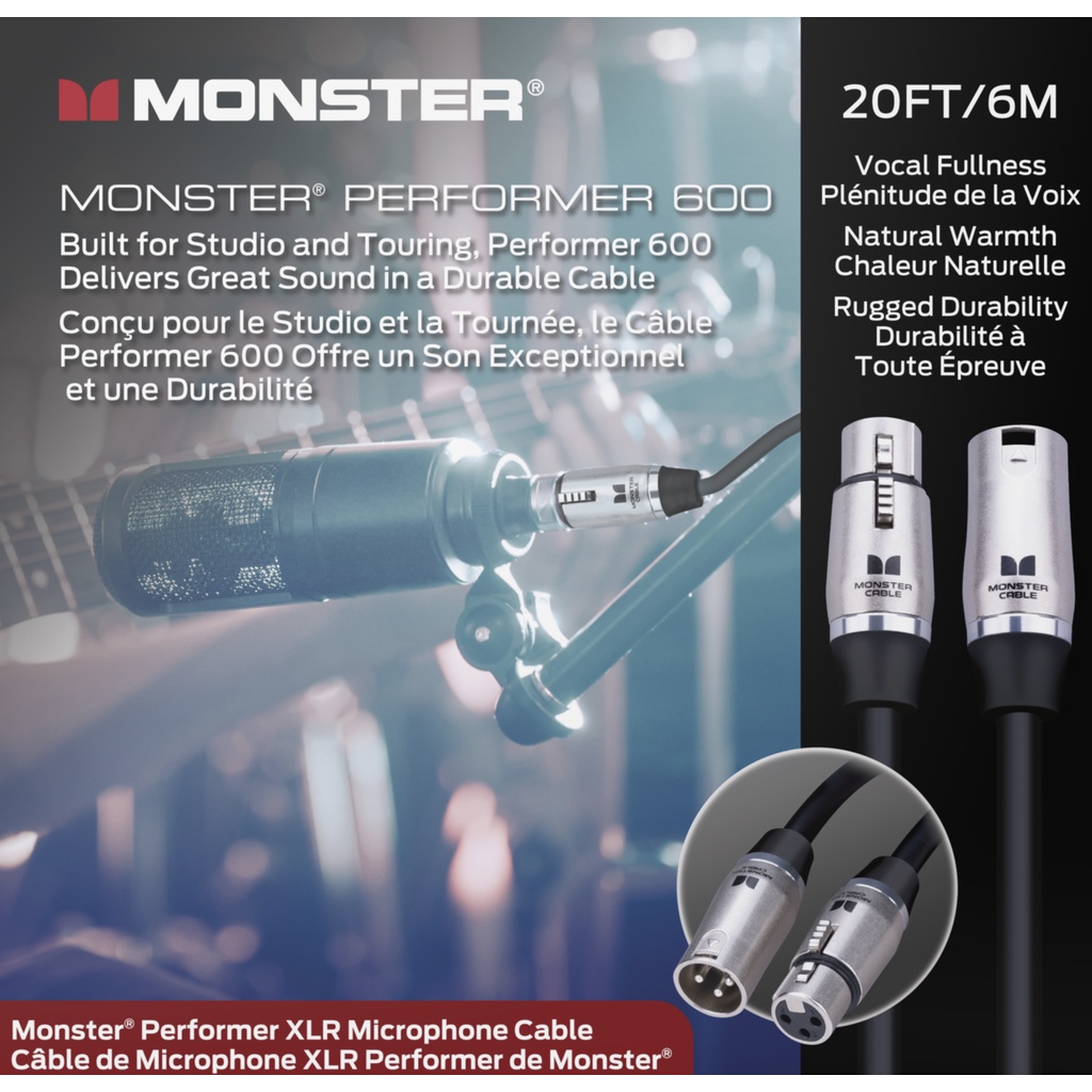 Monster® Prolink Performer™ 600 20 ft Microphone Cable