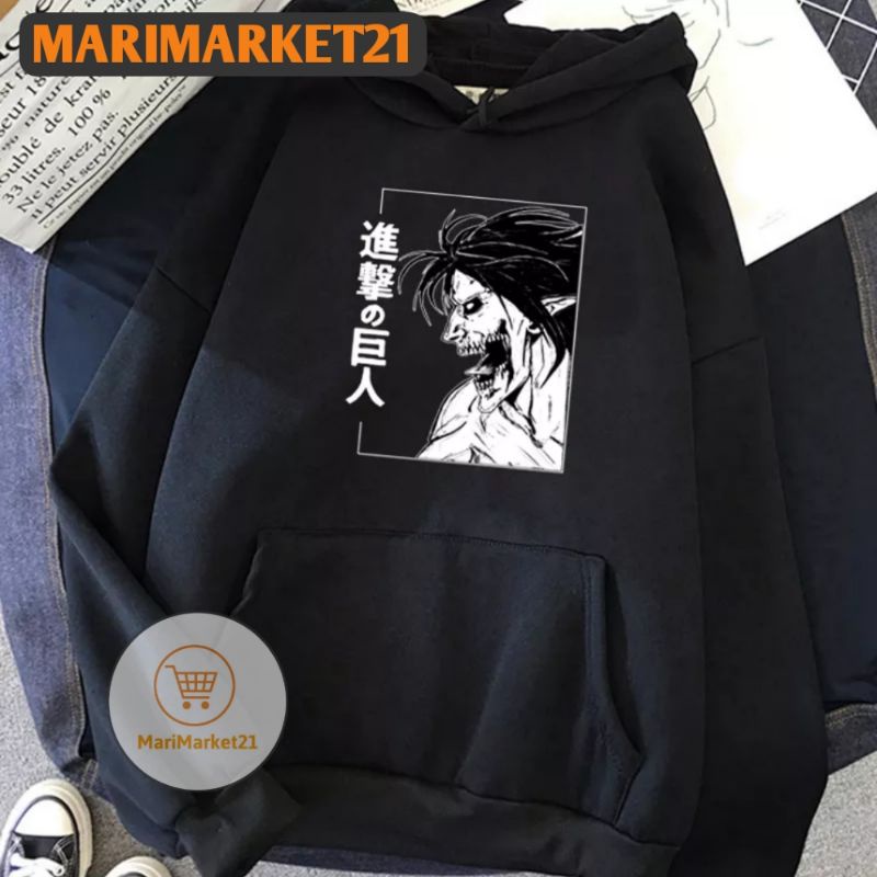 Hoodie Hodie Jacket Jaket Sweater Switer Sweter  Jumper Anime Attack On Titan AOT Shingeki No Kyojin