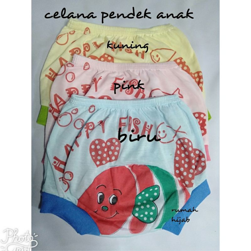 1PCS Celana Anak Gambar Motif ikan Bahan katun