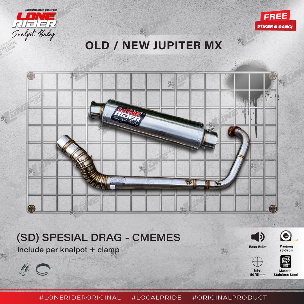 Lone Rider ( SD ) Spesial Drag Series Old New Jupiter MX 135 (Original) - Knalpot Racing Jupiter MX