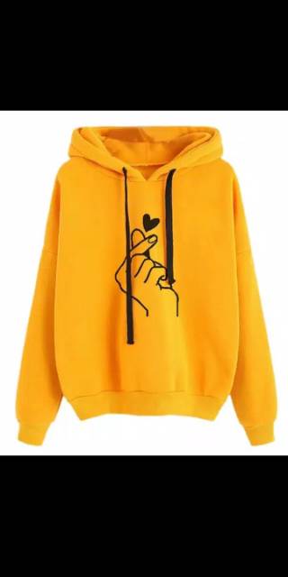 ( KJO ) HOODIE SWEATER CEWEK TANGAN LOVE KENZJAYAOLSHOP